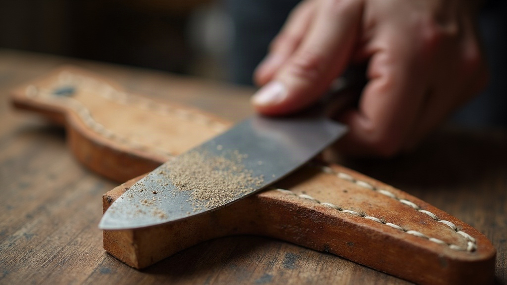 Beginner Guide to Strop Sharpening Skiving Knives with Rouge
